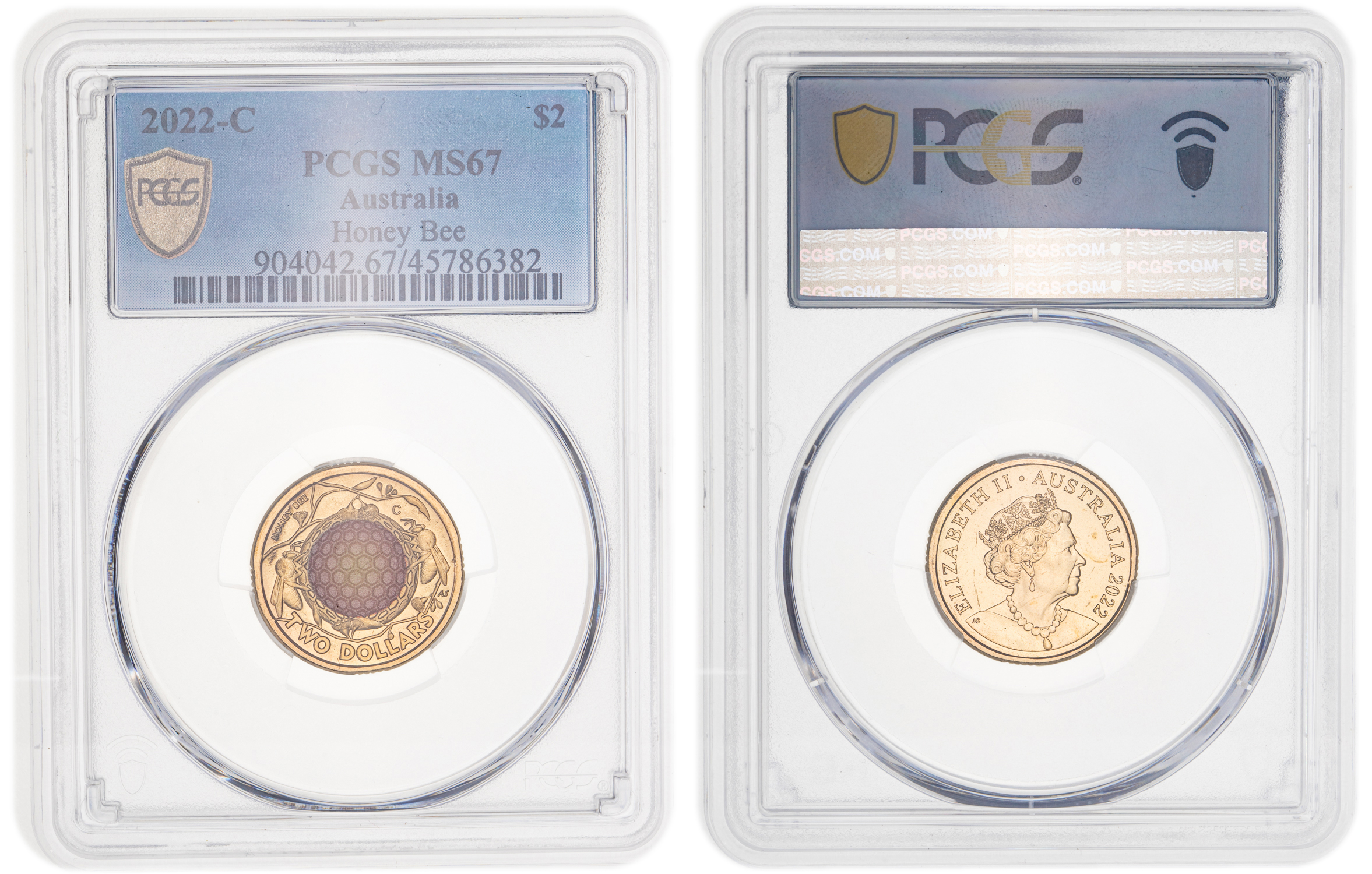 Elizabeth II, Honey Bee, Two Dollar, 2022-C, PCGS MS67