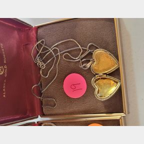 Sterling box chain with gold plated heart locket