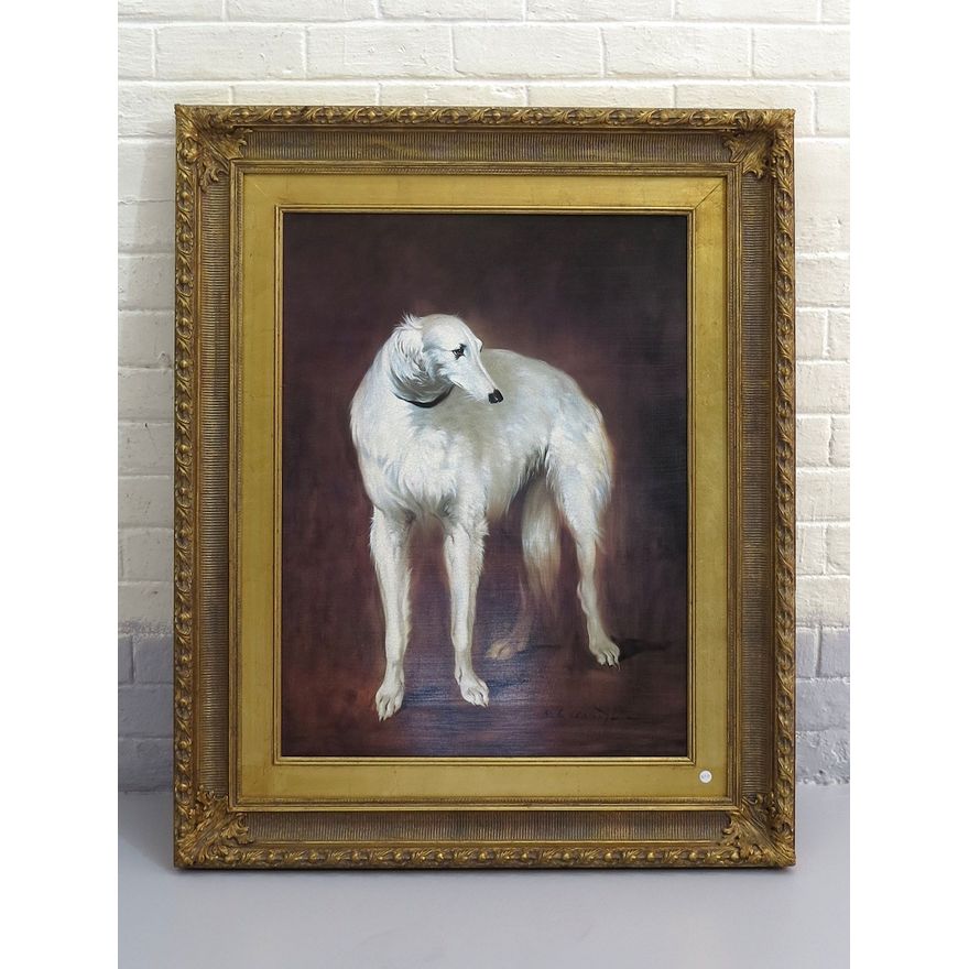LARGE GILT FRAMED OIL ON BOARD