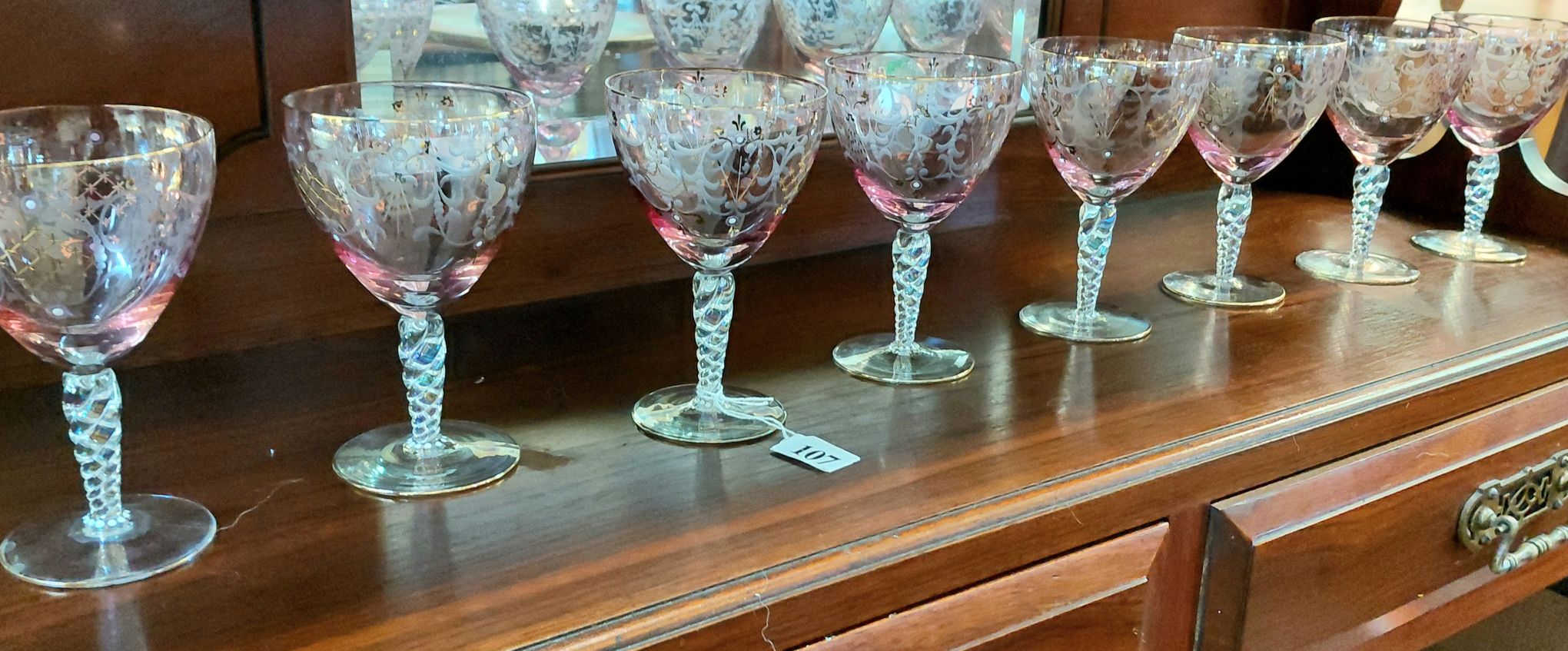107 · VENEZIA MURANO BRANDY STEMS