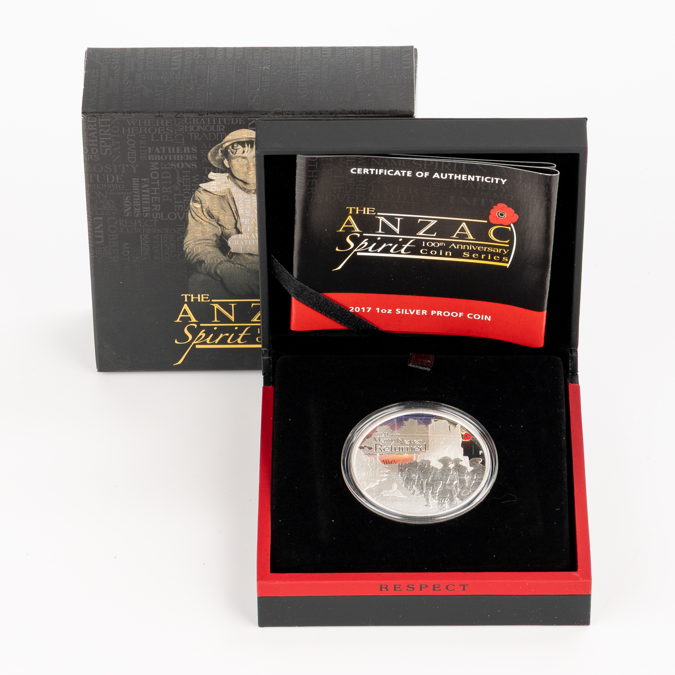Elizabeth II, Perth Mint - The ANZAC Spirit 100th Anniversary, One Dollar, 2017, FDC