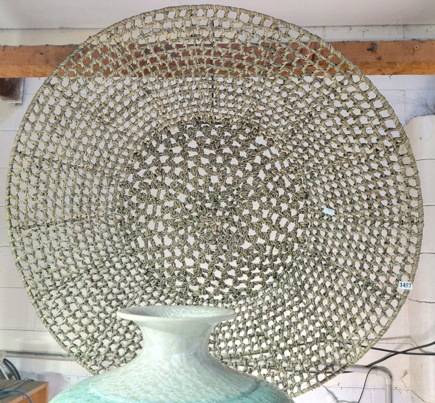 Modern Disc Shaped Basket Weave Platter