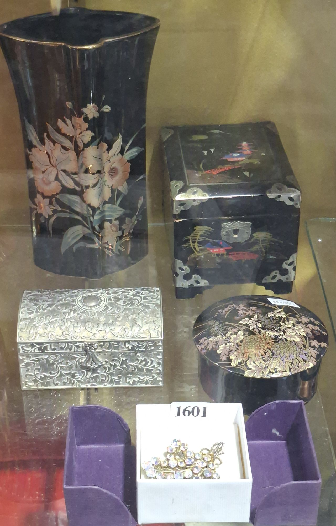 Vase, Brooch And Jewellery Holder