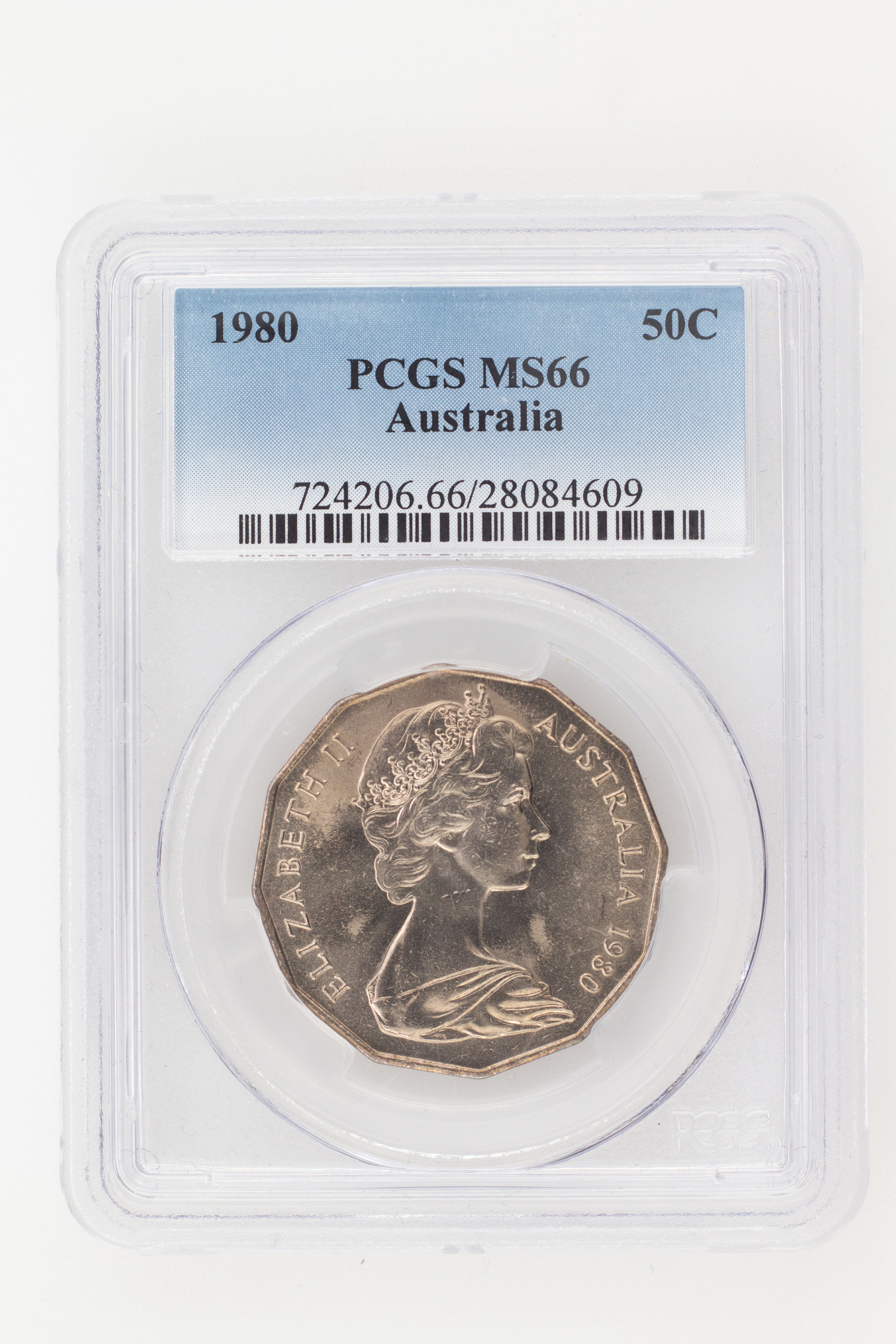 1980 Australia Fifty Cent, 50c PCGS - MS66 -609