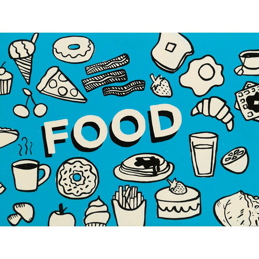 Derek Erdman  'FOOD' Painting, 2016