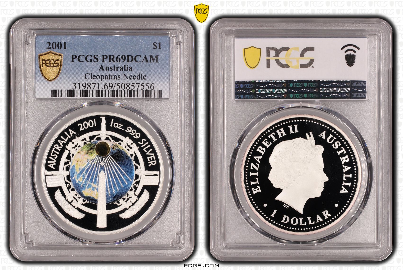 Cleopatras Needle , One Dollar, 2001, PCGS PR69DCAM