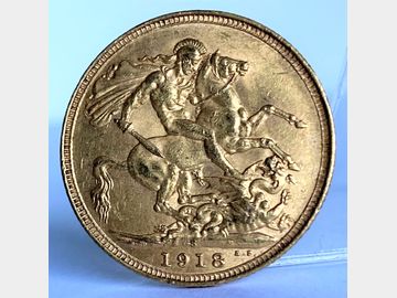 1918 GEORGE V SYDNEY MINT GOLD SOVEREIGN