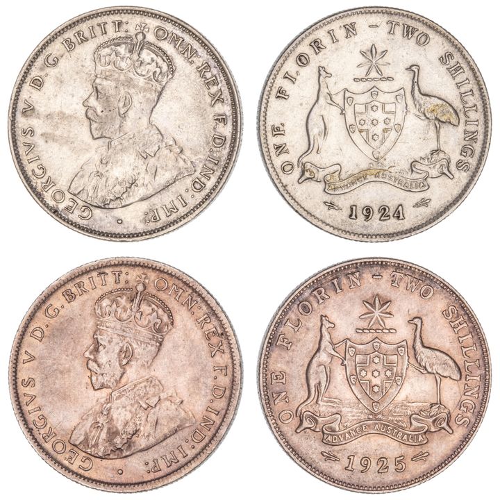 George V, Florin, 1924, gVF