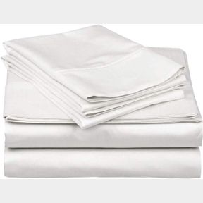 COTTON BED SHEETS - 100% COTTON - 400 THREAD COUNT - 22 INCH EXTRA DEEP POCKET FITTED SHEET WITH ELASTIC ALL AROUND ( 4 PCS SHEET