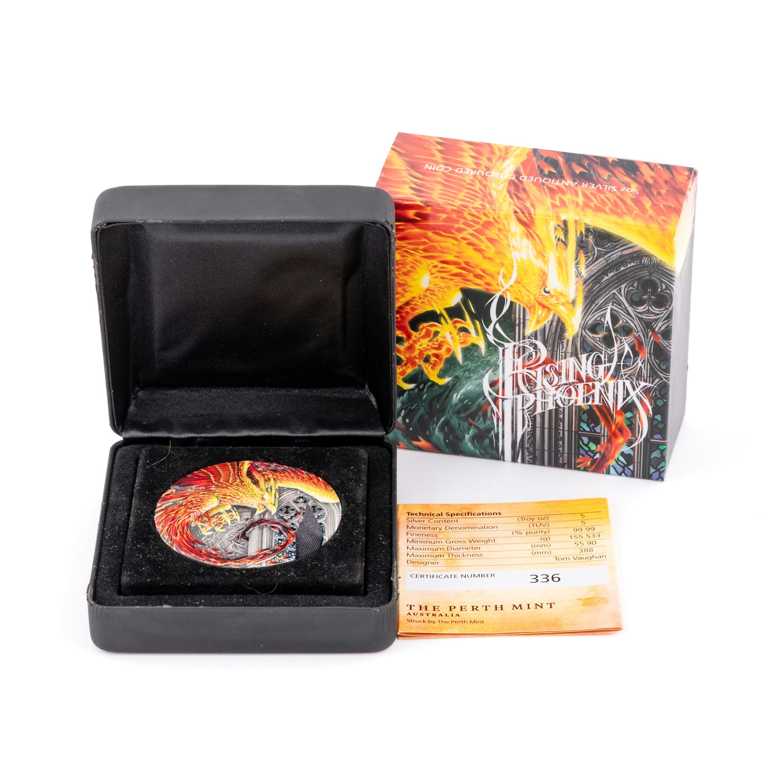 Tuvalu, Elizabeth II, Rising Phoenix, Five Dollars, 2022, FDC