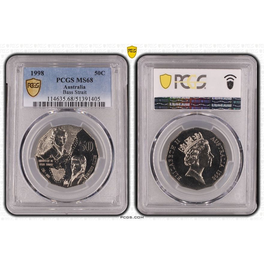 Bass Strait, Fifty Cent, 1998, PCGS MS68