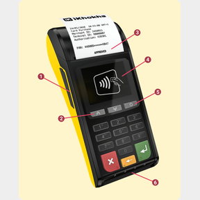 iKhokha Shaker Solo Card Machine WiFi compatible with a built in printer and Tap Go. | NOT TESTED