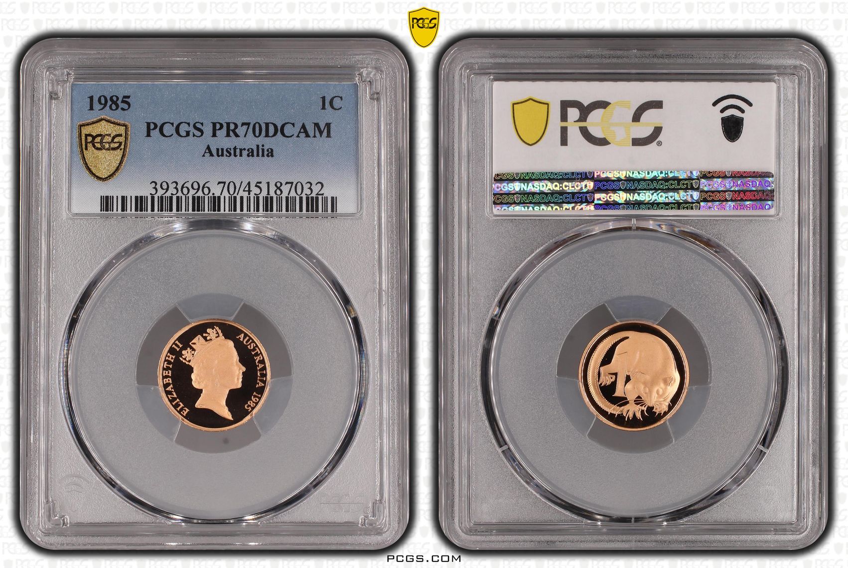 One Cent, 1985, Pcgs Pr70dcam