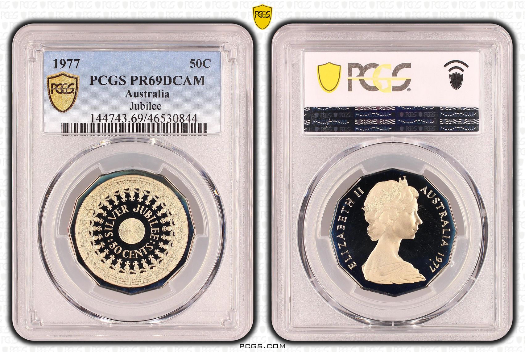 Elizabeth II, Jubilee, Fifty Cent, 1977, PCGS PR 69DCAM