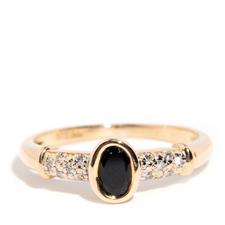 Sapphire & Diamond 9 Carat Gold Ring