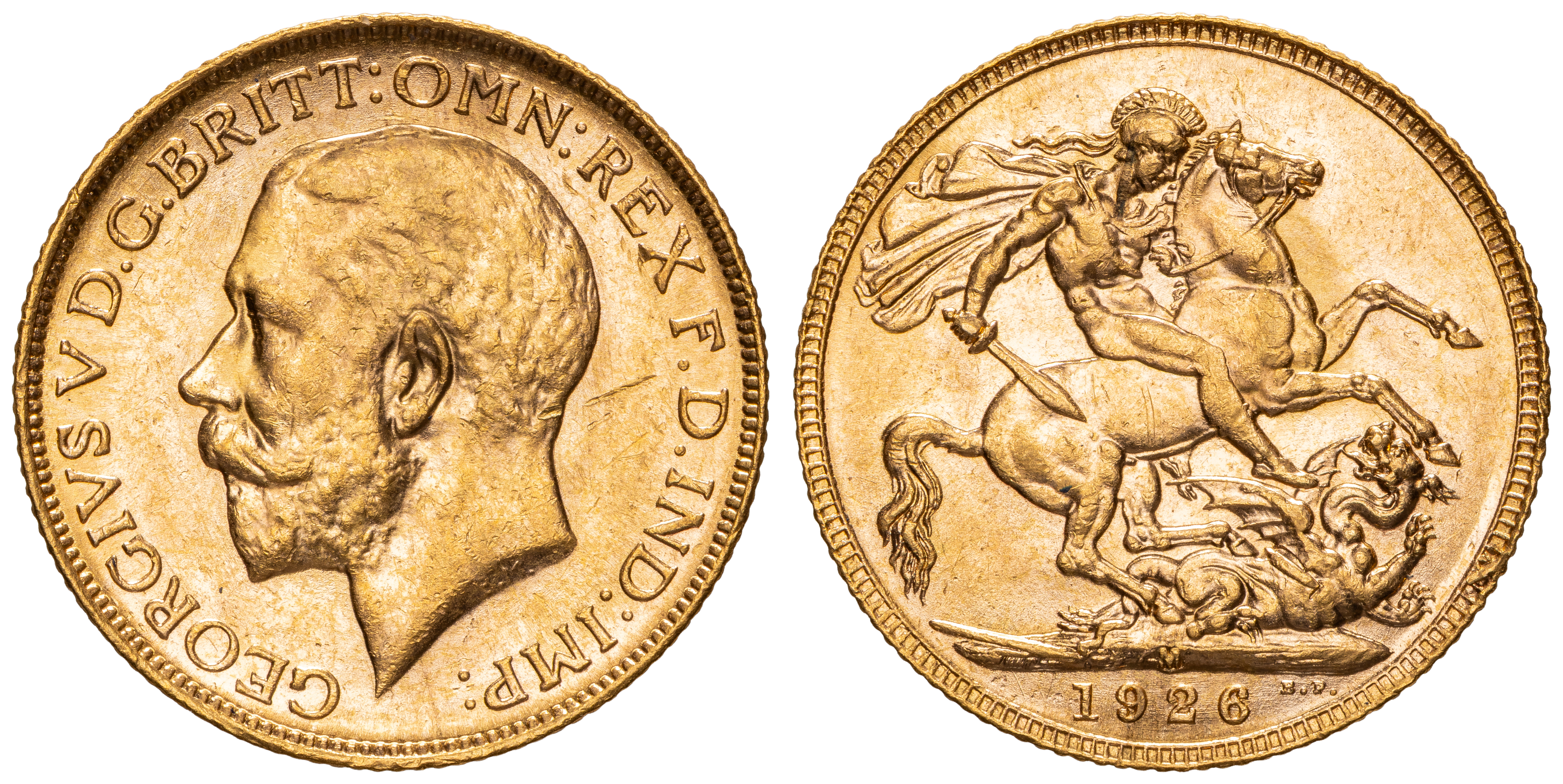 George V, Sovereign, 1926-M, EF