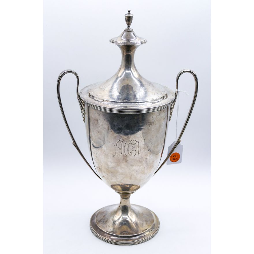 1912 London Sterling Covered Urn by Lionel Alfred Crichton 15''