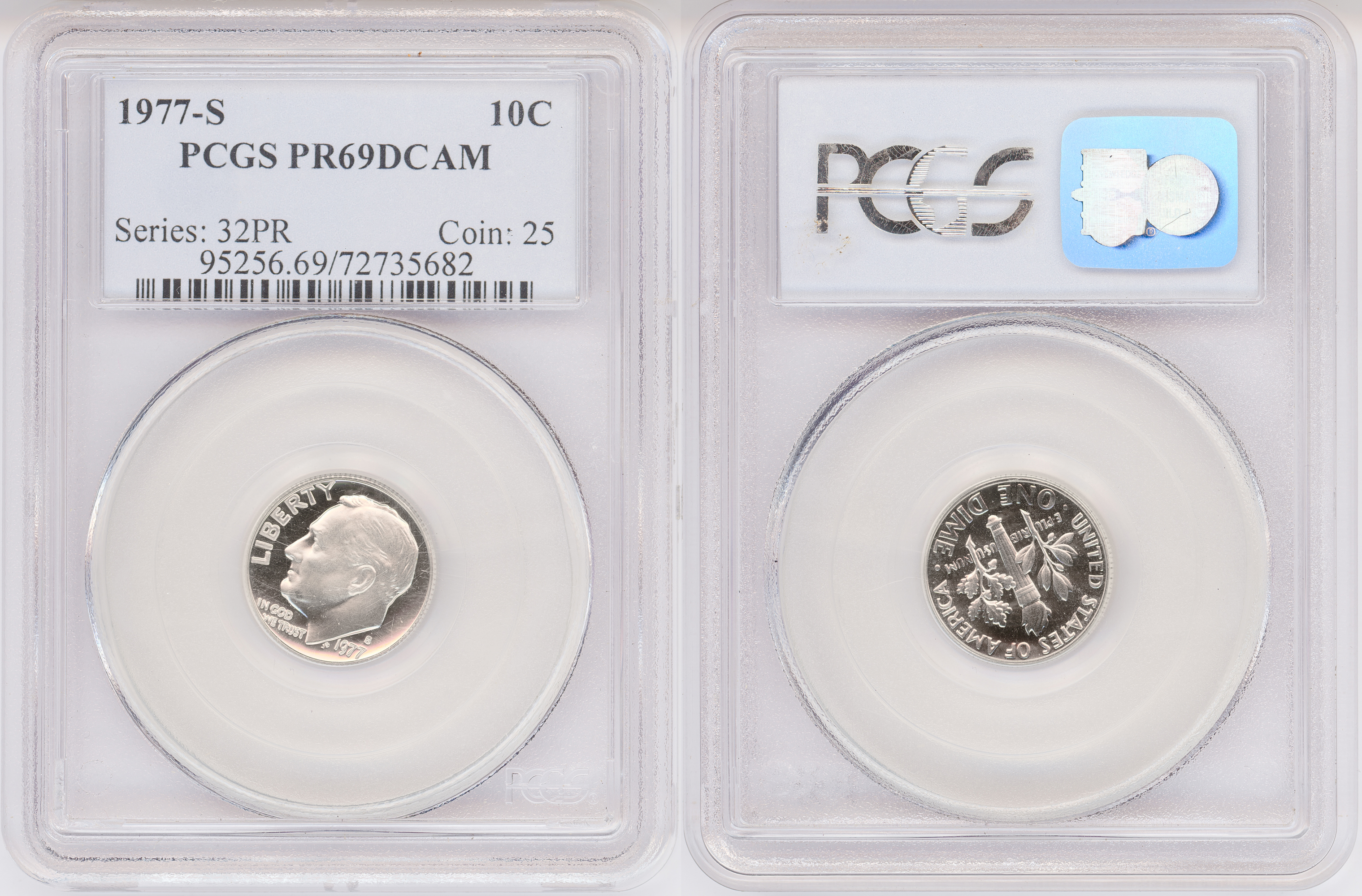 The United States of America, Ten Cent, 1977-S, PCGS PR69DCAM