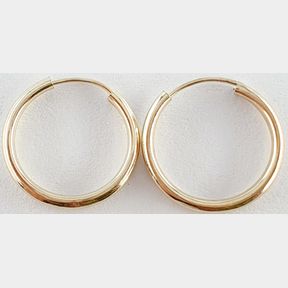 9CT YELLOW GOLD HOOP EARRINGS-51921/259