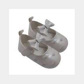 Embroidery Love Heart Cute Bow Infant Shoes - Grey - 6-12 months - Bar 9902022520645-51748/4633