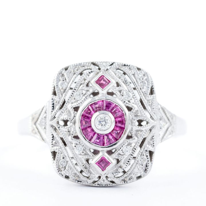 Ruby & Diamond Ring 9ct