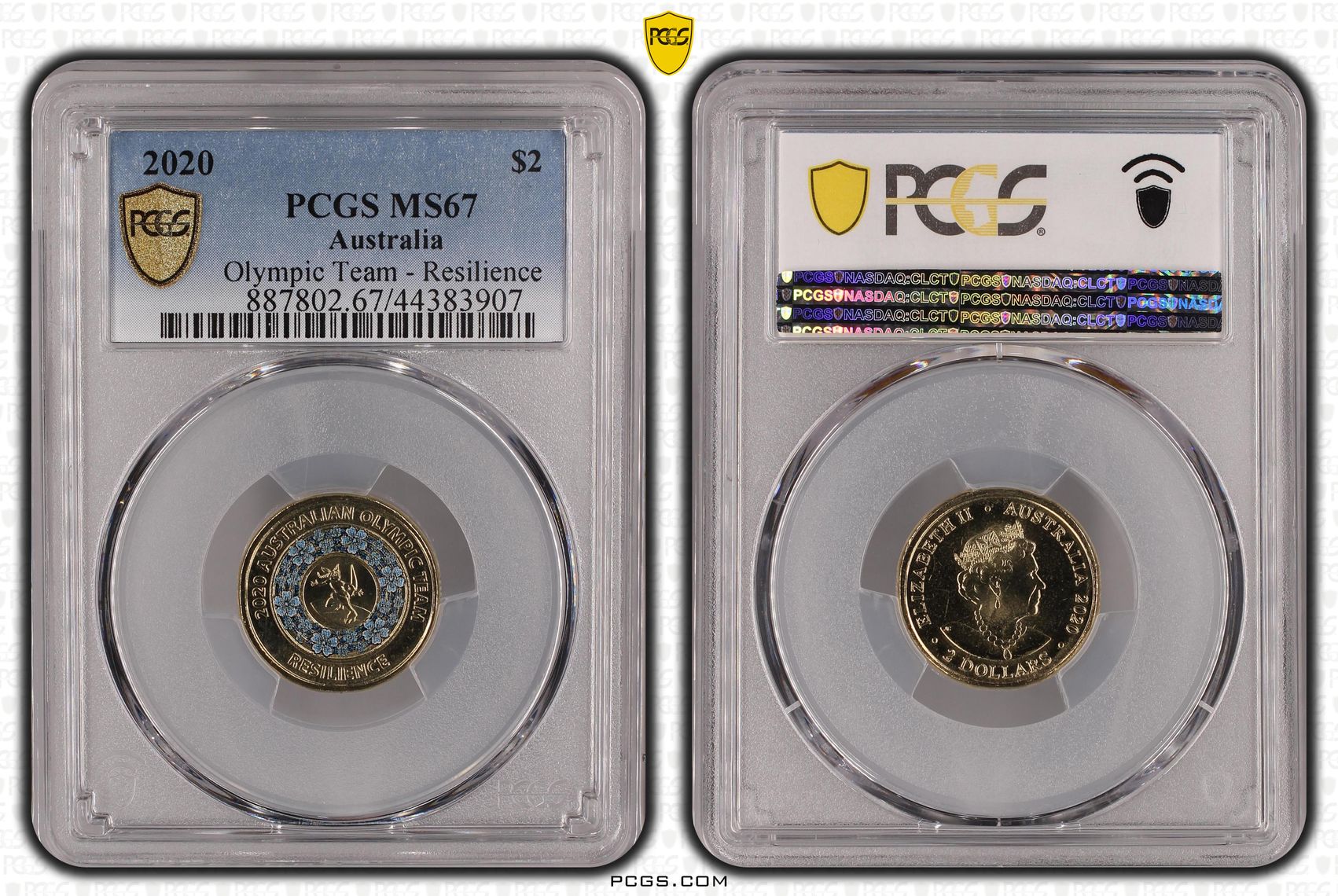 Olympic Team - Resilience, Two Dollar, 2020, PCGS MS67