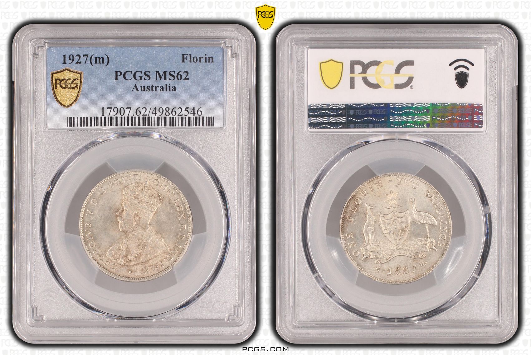 Florin, 1927(m), PCGS MS62