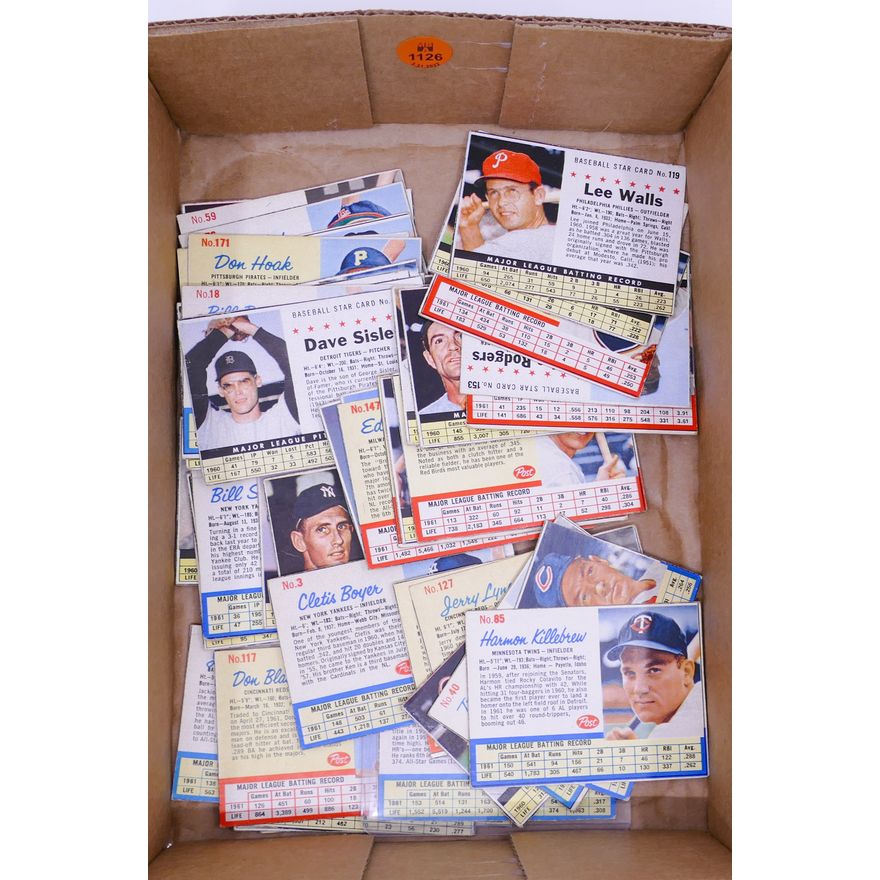 Box 48pc 1962 Post Baseball Cards Mickey Mantle ETC.
