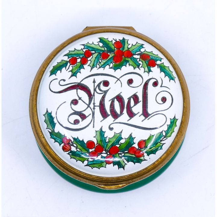 Halcyon Days Bilston & Battersea Christmas 1973 Enameled Box