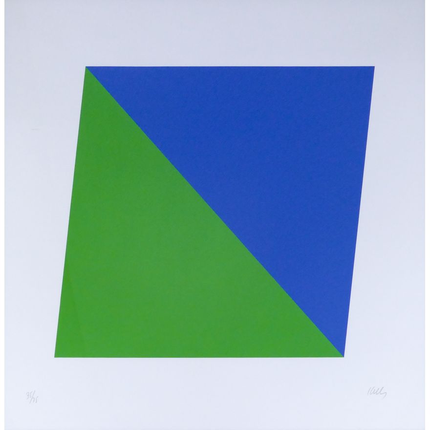 Ellsworth Kelly ''Blue/Green'' 1970 Color Lithograph