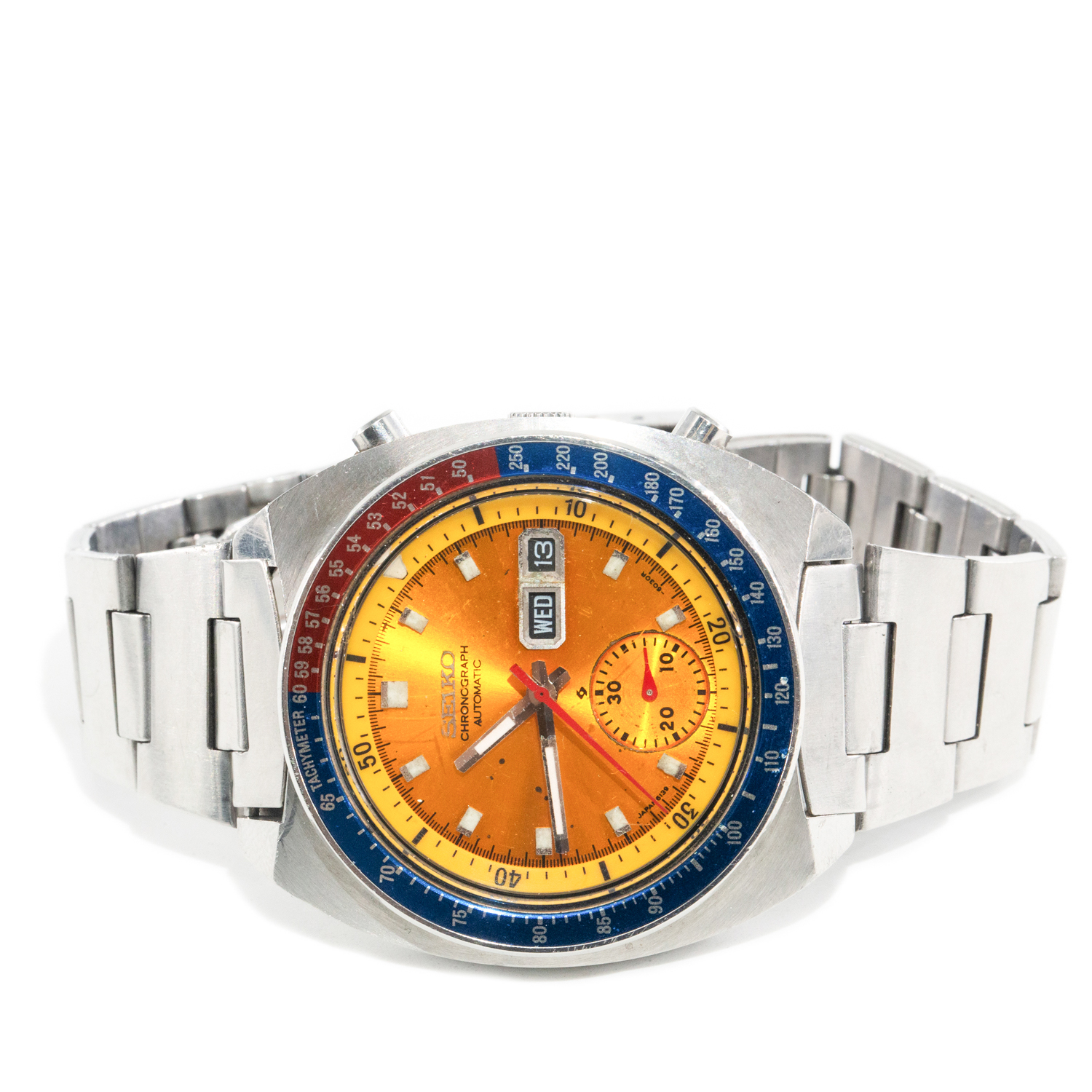Seiko "Pogue Pepsi" Stainless Steel Automatic Watch 41mm, Circa 1970s