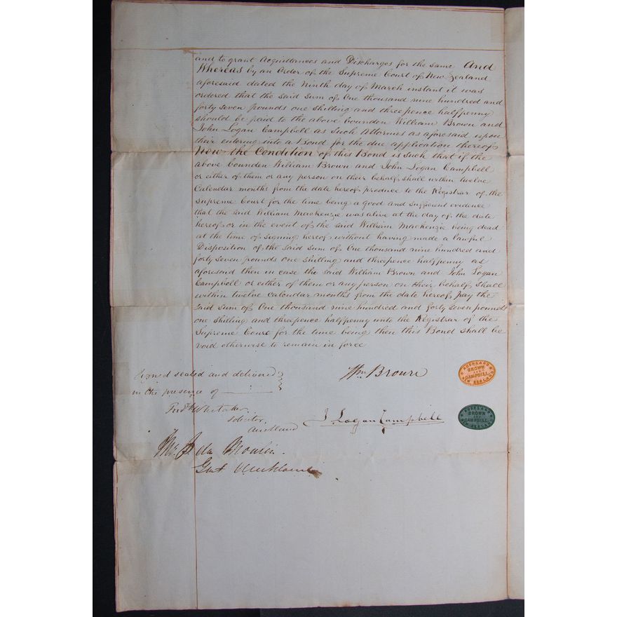 Auckland Supreme Court - Bond
