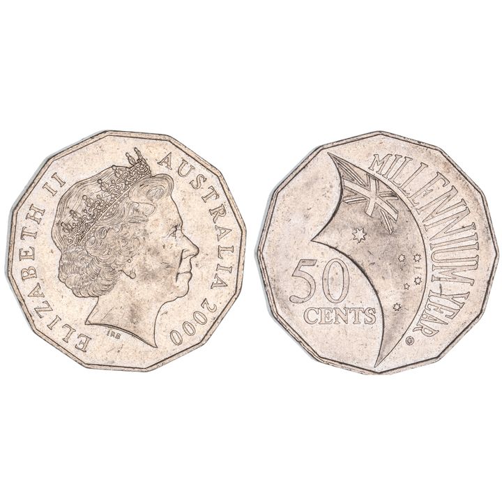 Elizabeth II, Fifty Cents, 2000, gVF