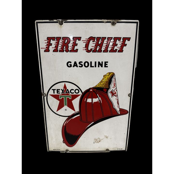 Texaco Fire Chief Pump Plate Sign
