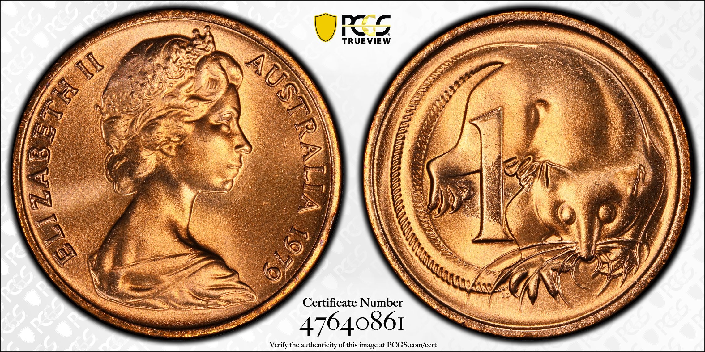 , One Cent, 1979, PCGS MS66RD