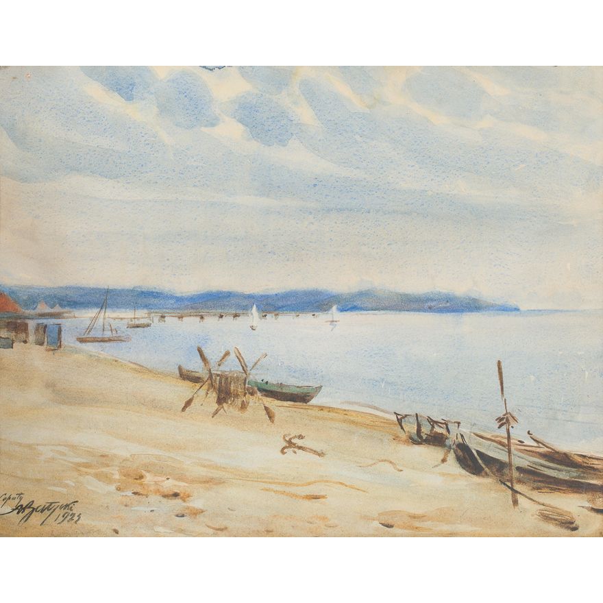Adam Batycki | Plaża w Sopocie, 1923