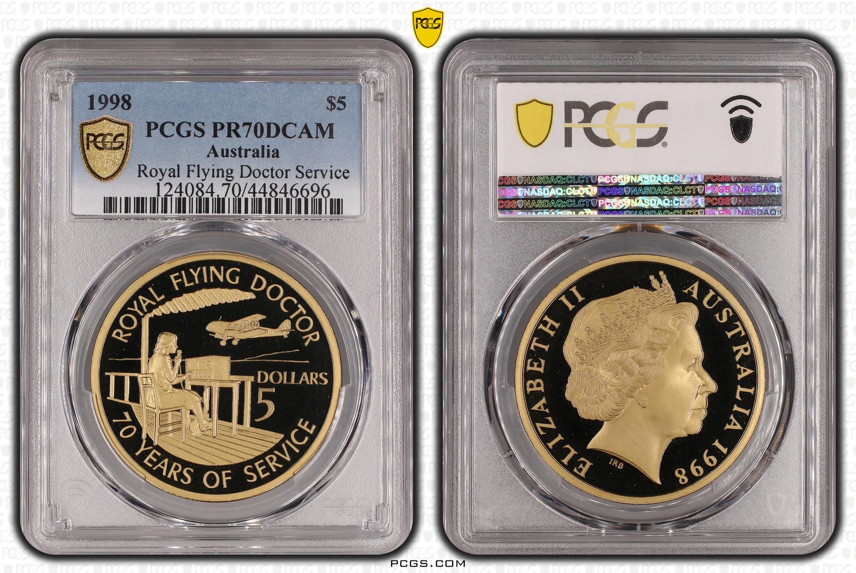 1998 Australia Five Dollar, $5 Royal Flying Doctor PCGS - PR70DCAM POP 2/0 -696