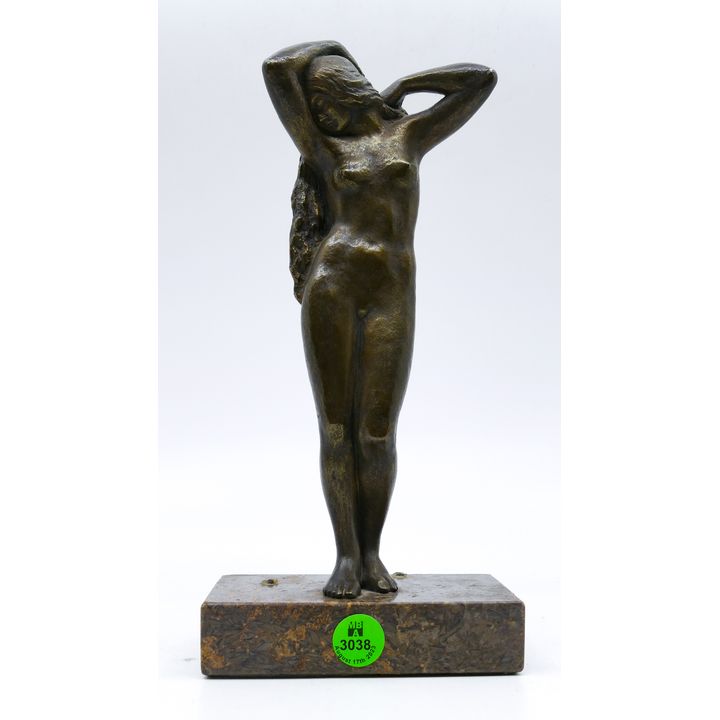 Art Deco Nude Bronze Sculpture 10''