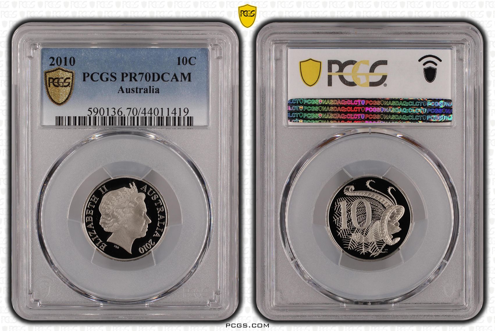 2010 Australia Ten Cent, 10c PCGS - PR70DCAM POP 29/0 -419