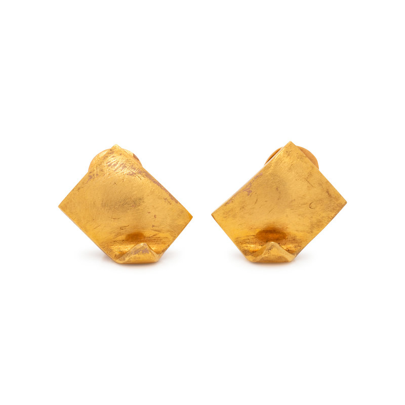YELLOW GOLD EARCLIPS