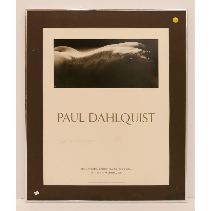 Paul Dahlquist Signed 1985 Exhibition Poster. 27x23'' Framed