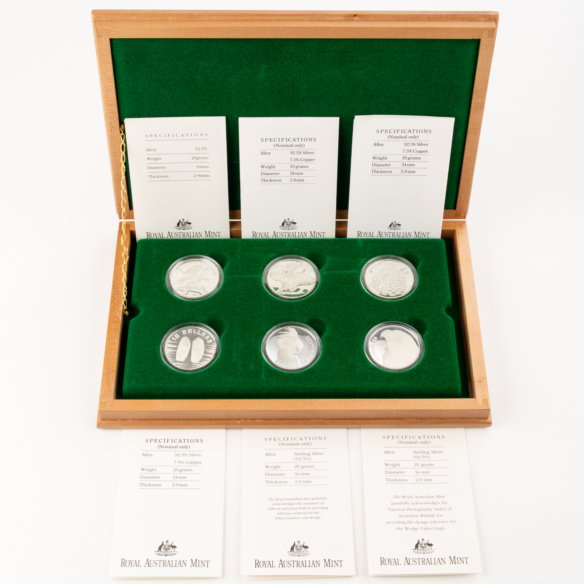 Elizabeth II, The Birds of Australia, Ten Dollars, 1984 - 1994, UNC