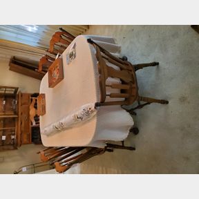 Large Dining table w/ 6 chairs by Temple Stuart