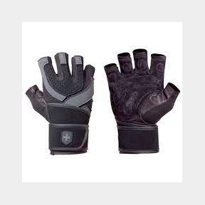 Harbinger Training Grip WristWrap Gloves - Black and Blue - (Size Medium)-50582/19311 (B4 S2)