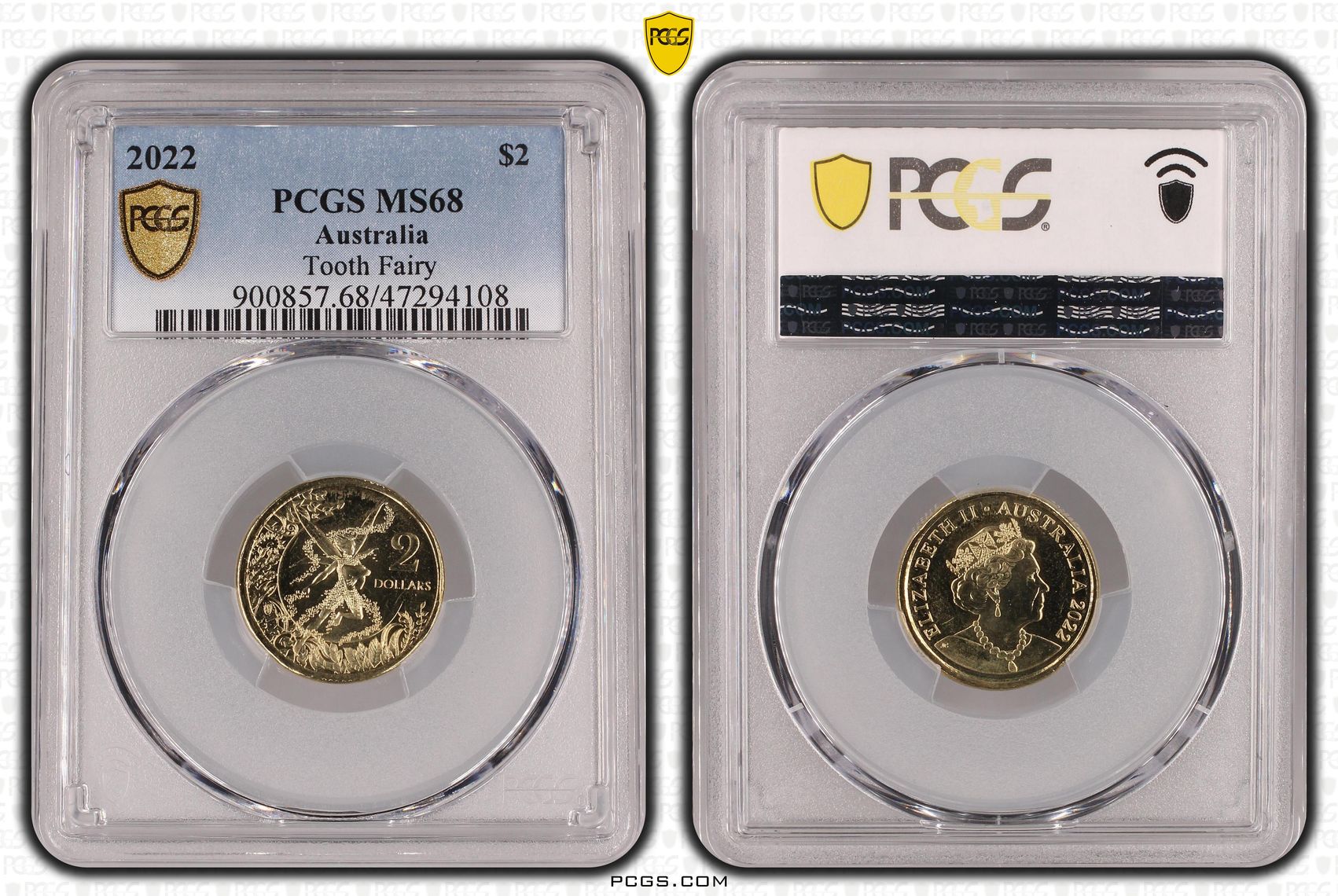 Elizabeth II, Tooth Fairy, Two Dollar, 2022, PCGS MS68
