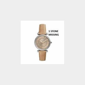 Fossil Carlie ES4343 (1 STONE MISSING) -Tan- Bar 4053858954571| 51747/1357 HV