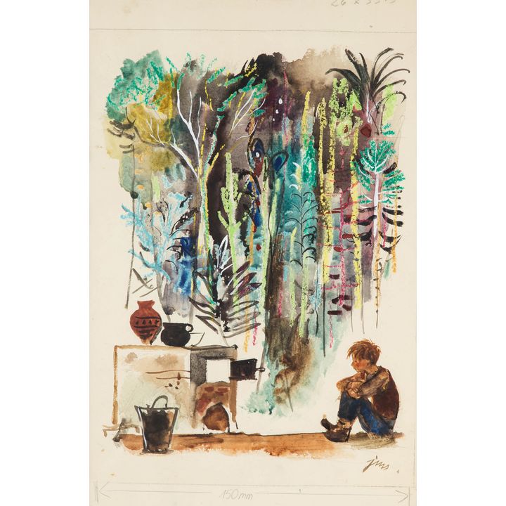 Jan Marcin Szancer | Ilustracja do książki "Przez różową szybkę. Tańczące serca", ok. 1966 r.
