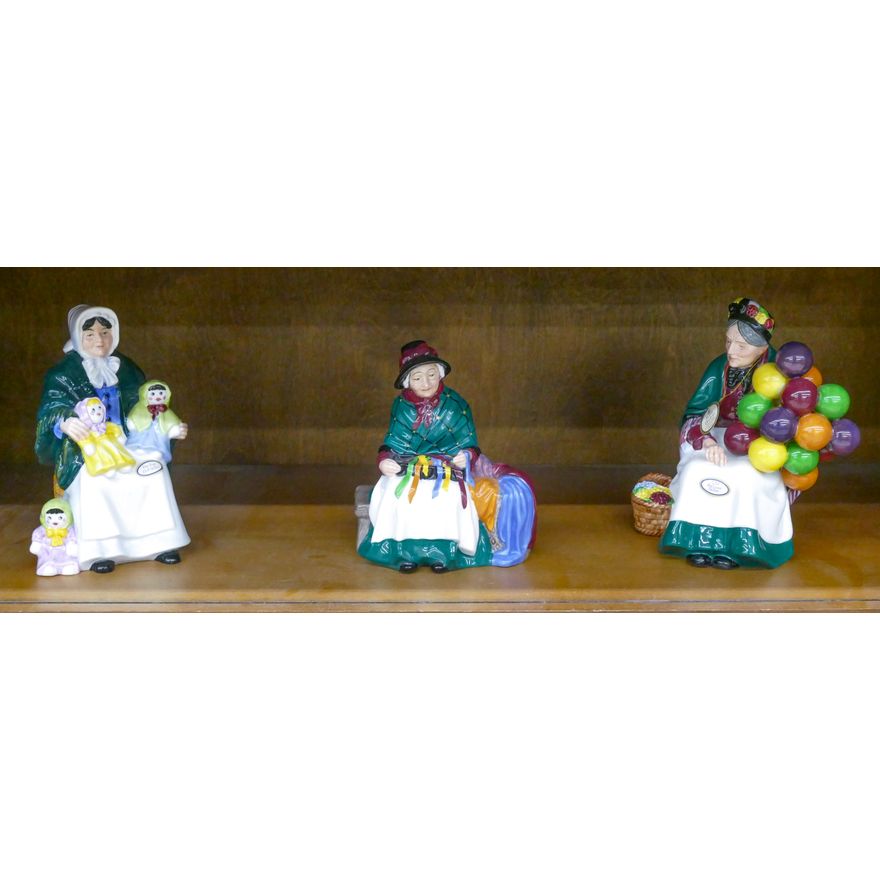 3pc Royal Doulton Porcelain Figurines