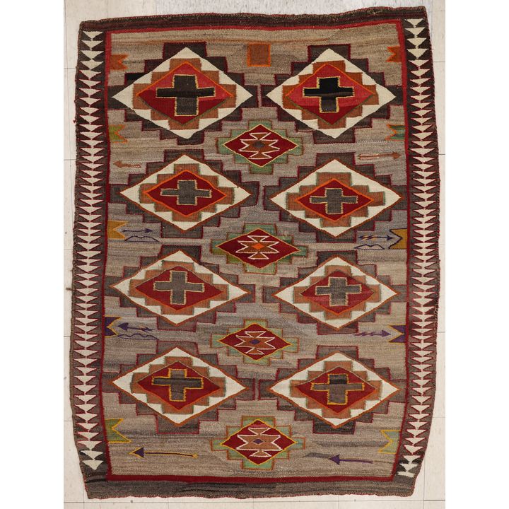 Old Navajo Multi-Colored Wool Rug