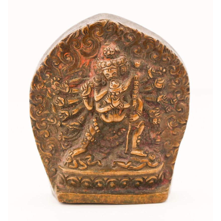Tibetan 18th Cent. Chakrasamvara Bronze Amulet